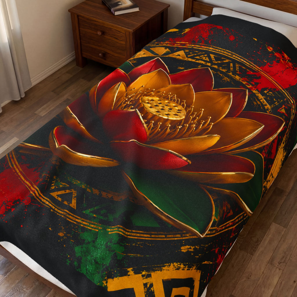 The Lotus Velveteen Blanket