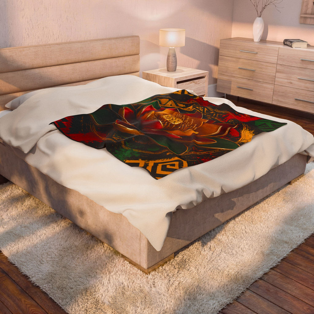 The Lotus Velveteen Blanket