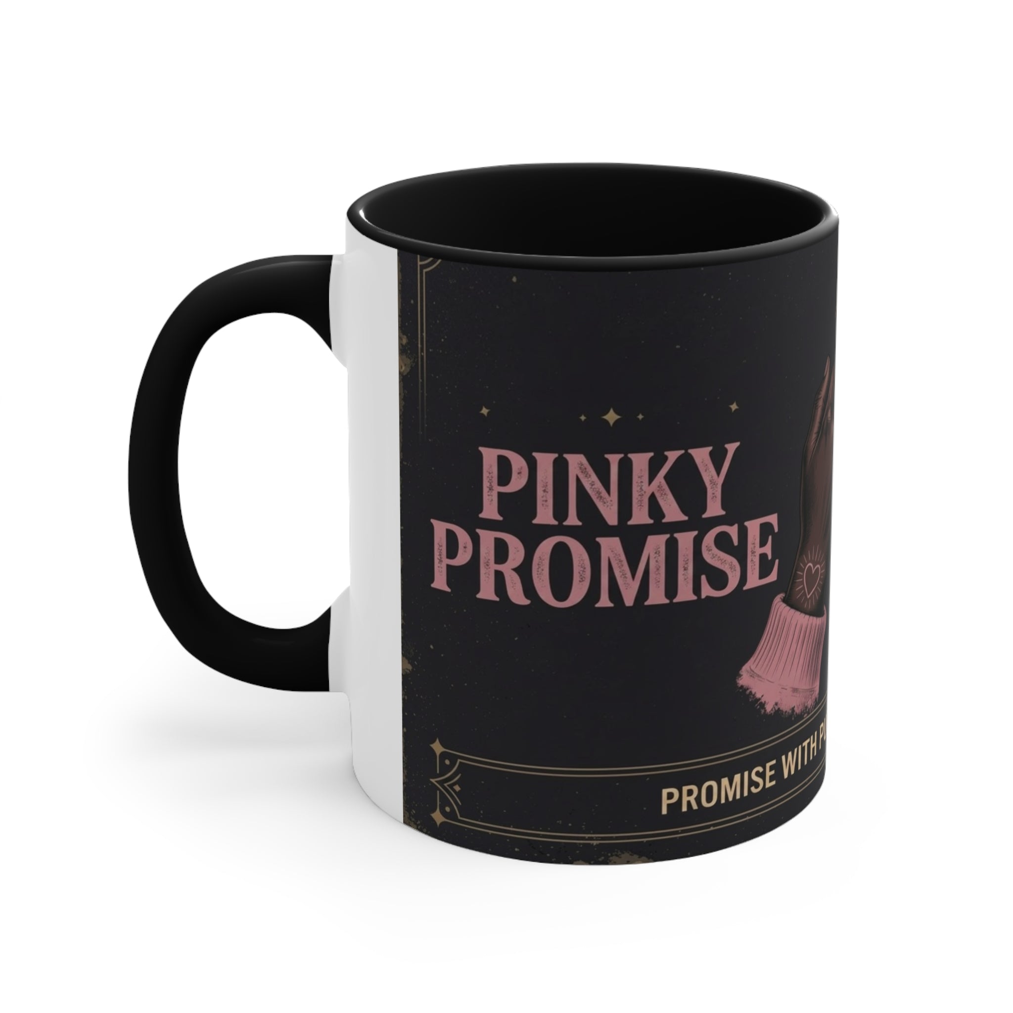 Pinky Promise Collection Colorful Accent Mugs, 11oz