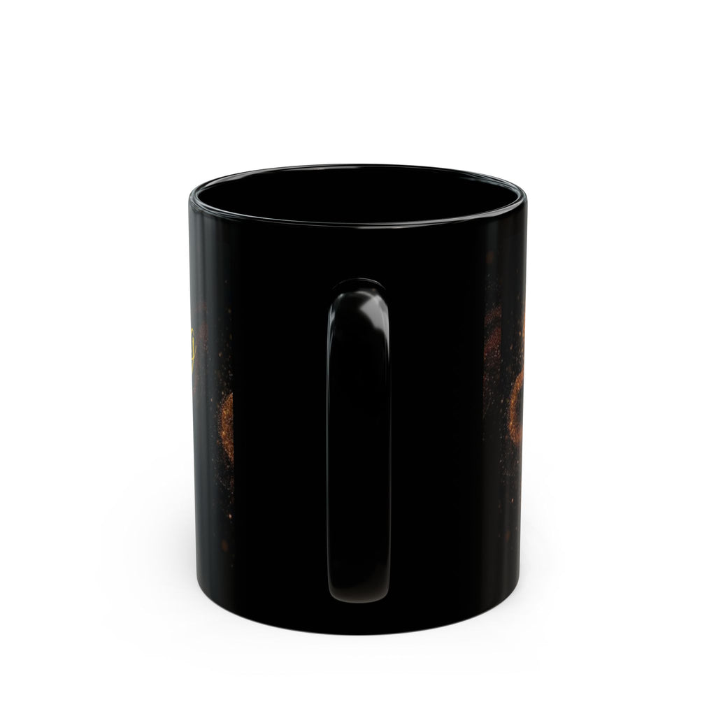 Black and Healing Lotus Mug | Spiritual Healing Black Mug