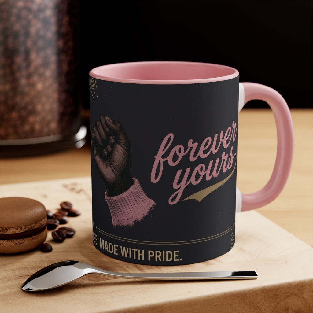 Pinky Promise Collection Colorful Accent Mugs, 11oz
