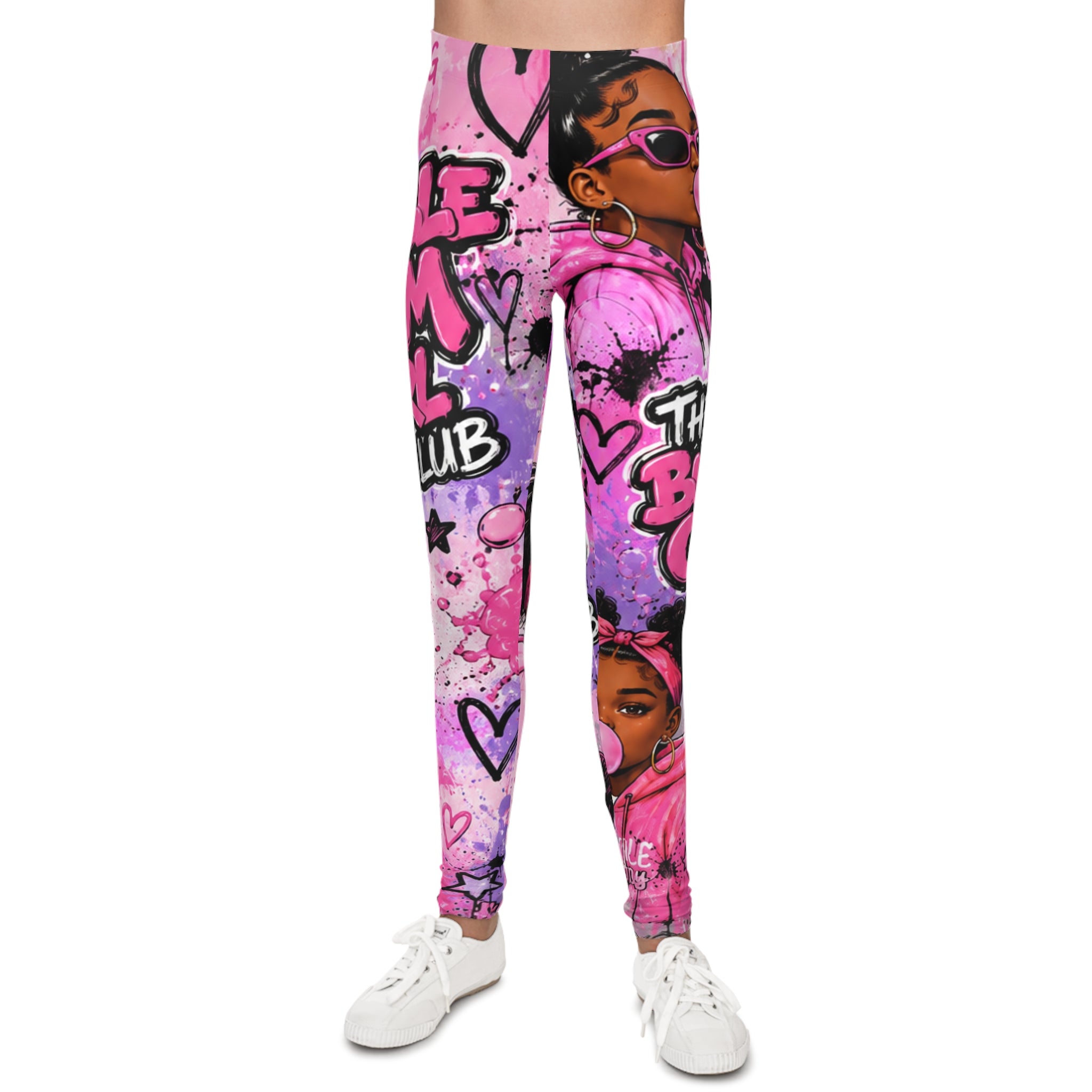 The Bubble Gum Girl Club Youth Leggings (AOP)