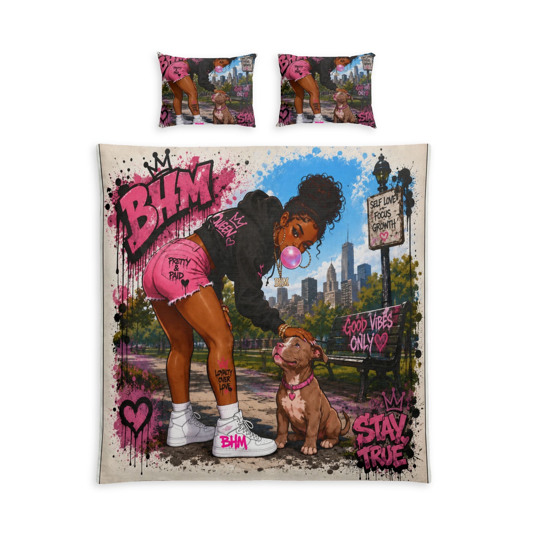 The Bubble Gum Girl Cotton Bed Set BHM