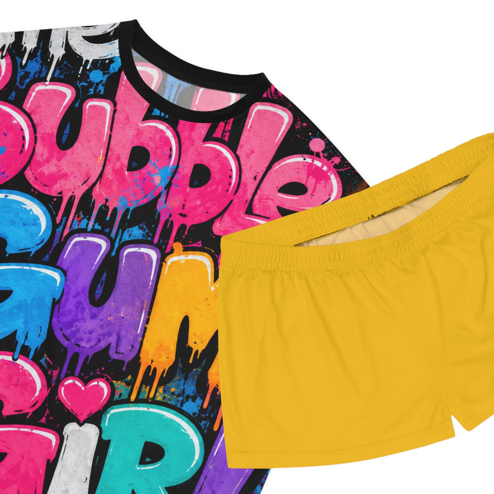 The Bubble Gum Girl Pajama Short Set
