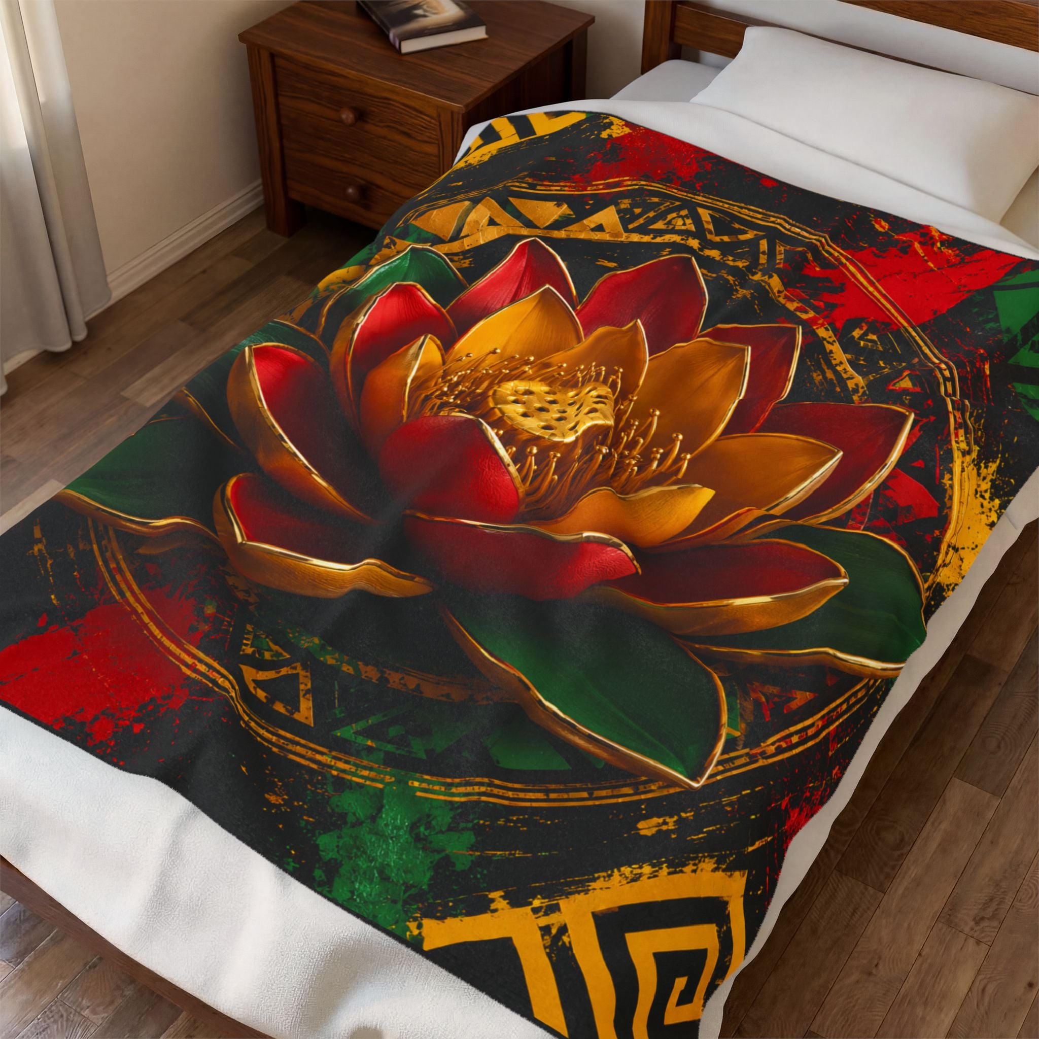 The Lotus Velveteen Blanket
