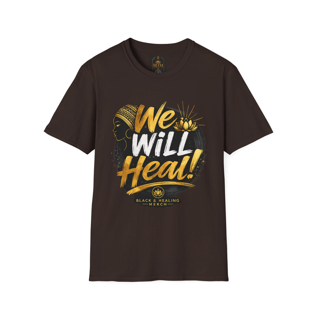 BHM We Will Heal Unisex Softstyle T-Shirt