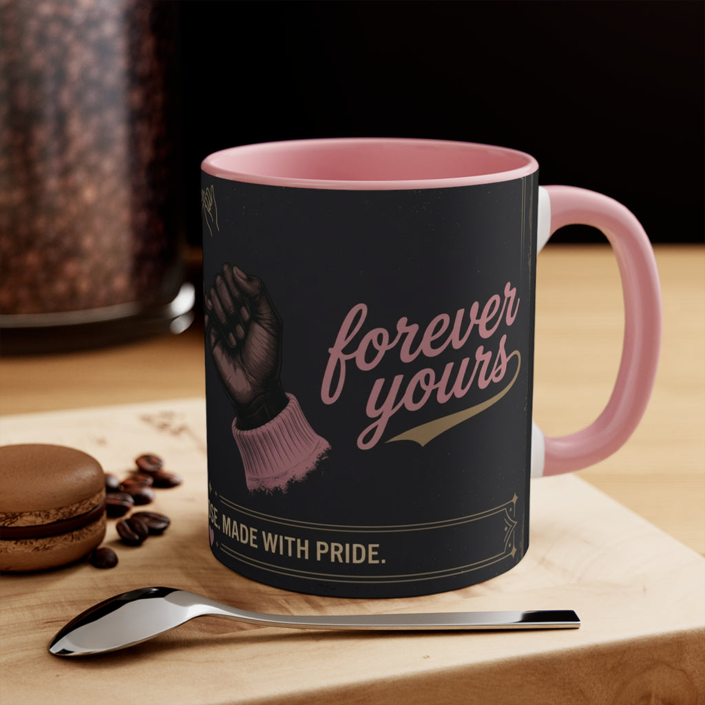 Pinky Promise Collection Colorful Accent Mugs, 11oz