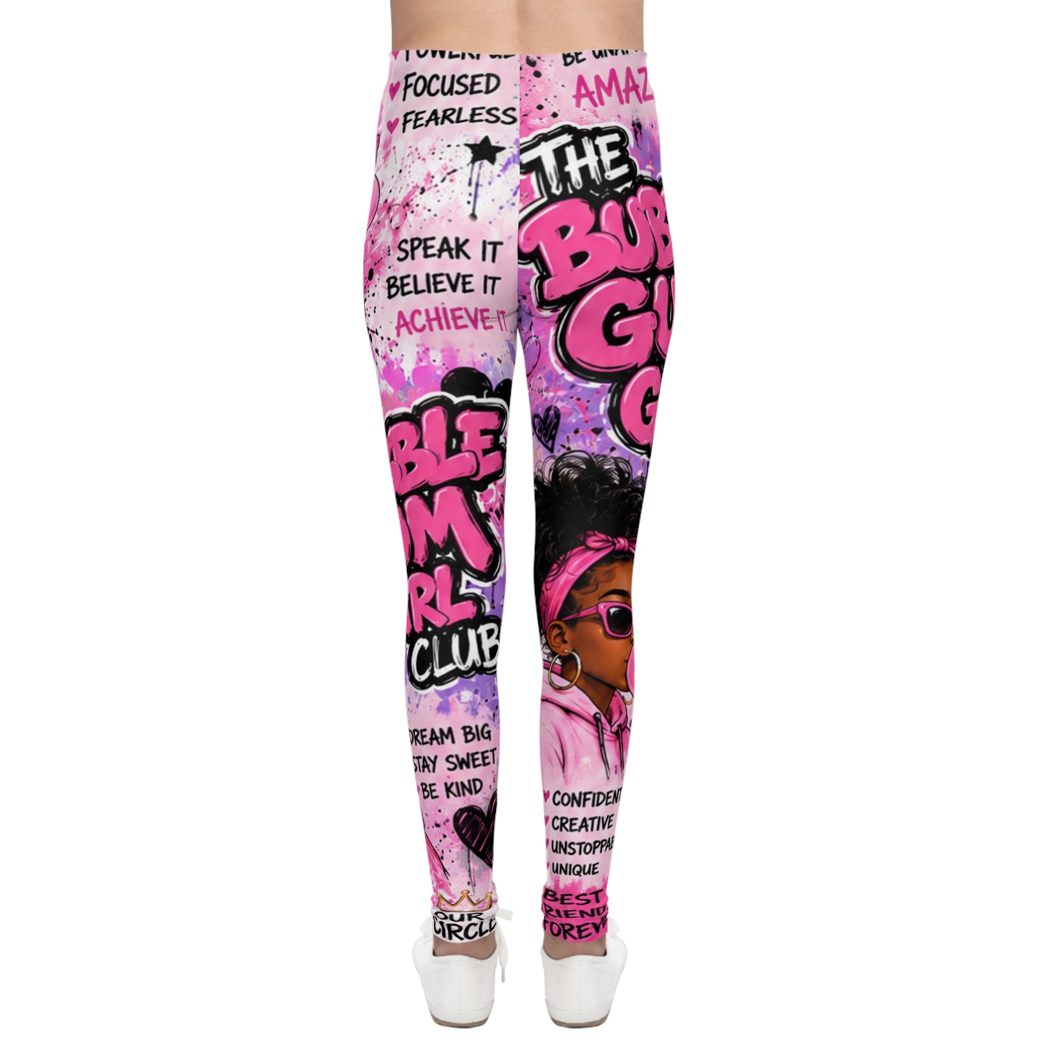 The Bubble Gum Girl Club Youth Leggings (AOP)