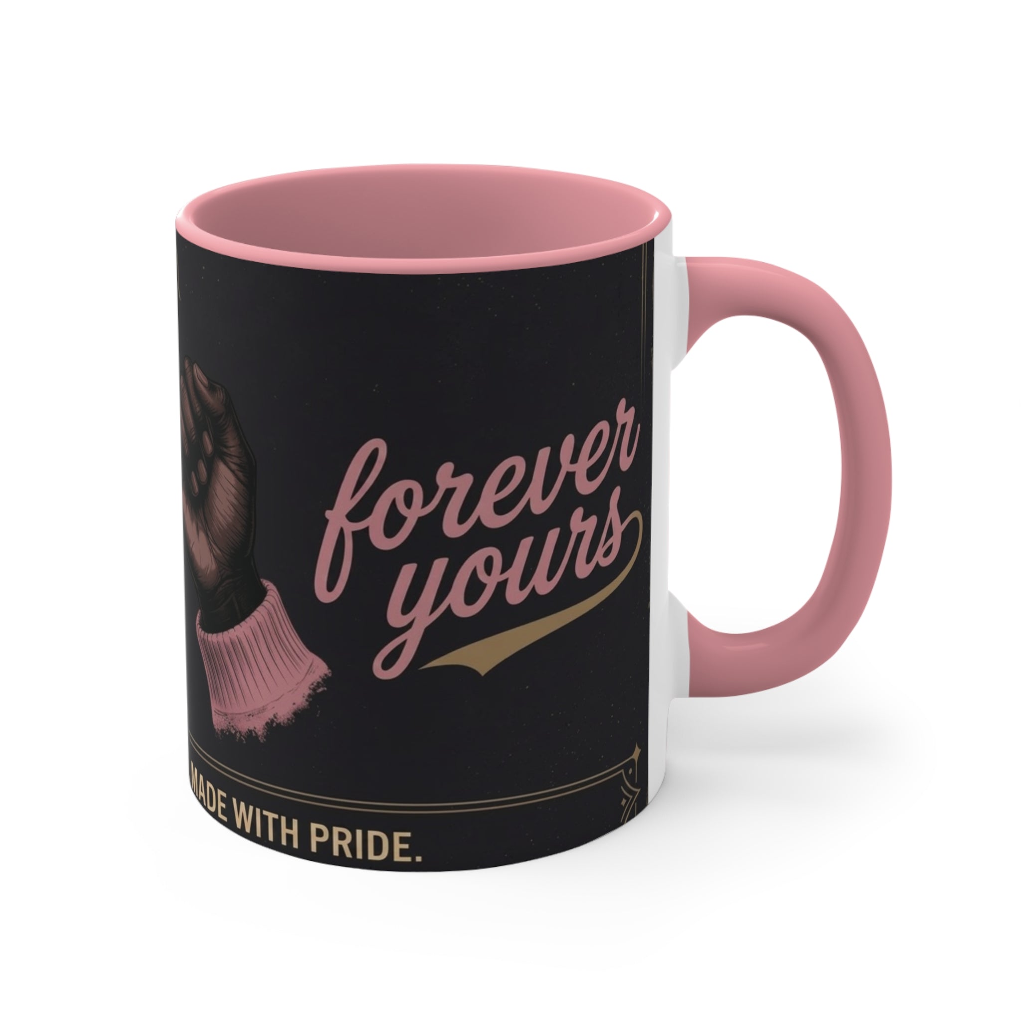 Pinky Promise Collection Colorful Accent Mugs, 11oz