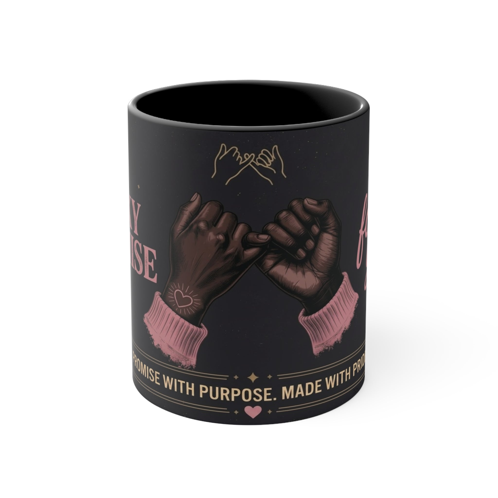 Pinky Promise Collection Colorful Accent Mugs, 11oz