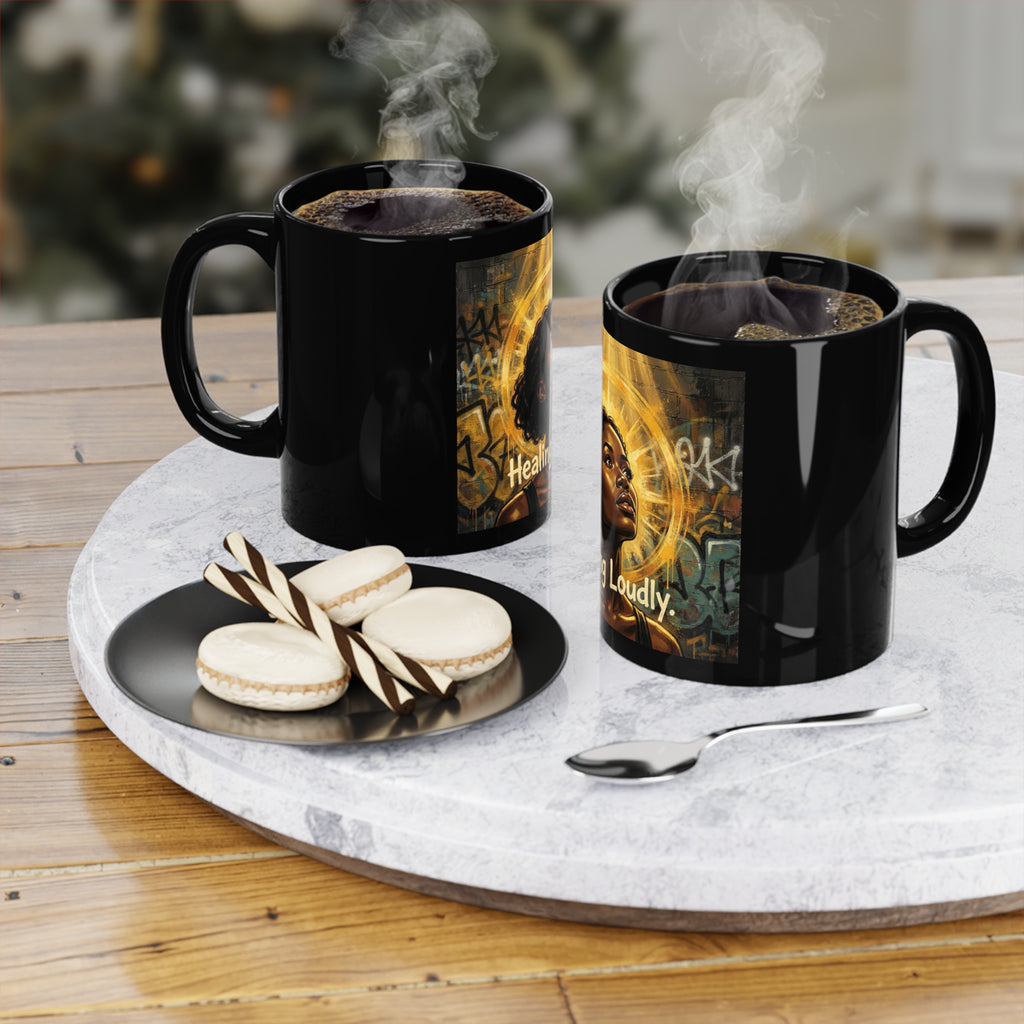 Black Coffee Mug, 11oz