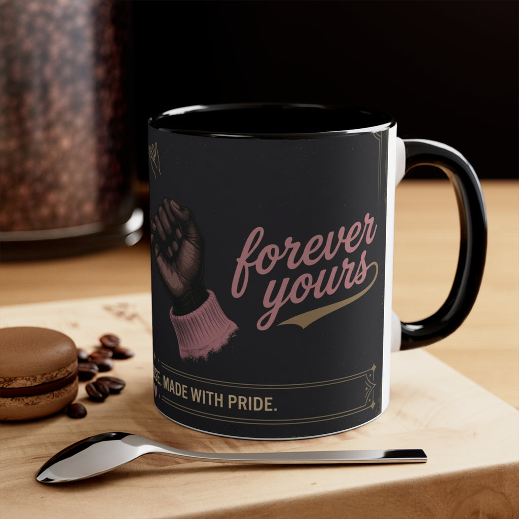 Pinky Promise Collection Colorful Accent Mugs, 11oz