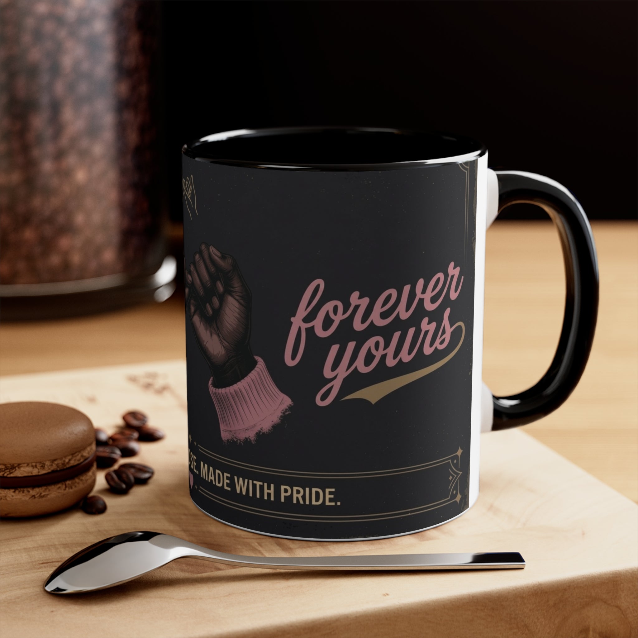 Pinky Promise Collection Colorful Accent Mugs, 11oz