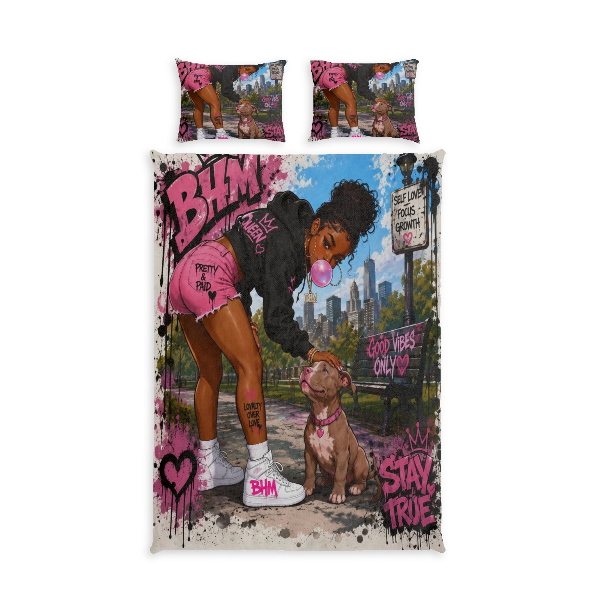 The Bubble Gum Girl Cotton Bed Set BHM