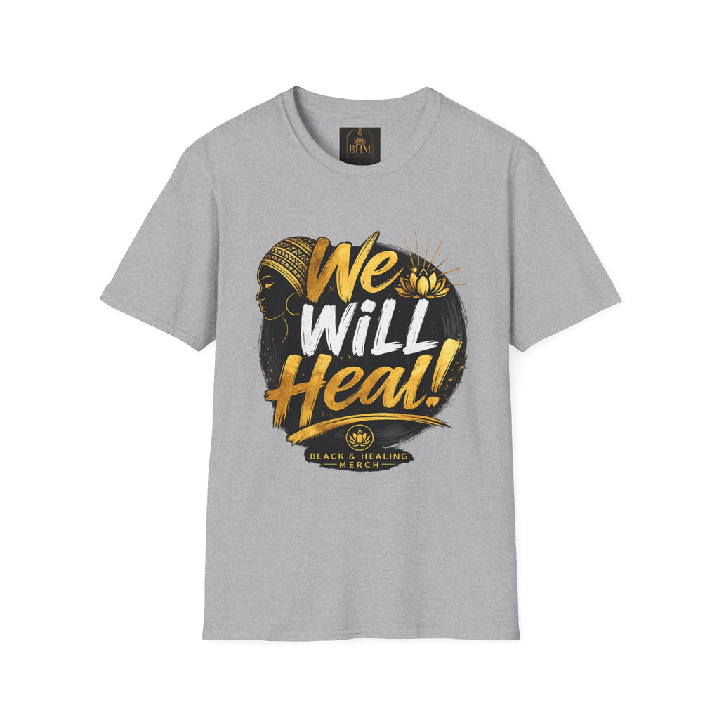 BHM We Will Heal Unisex Softstyle T-Shirt