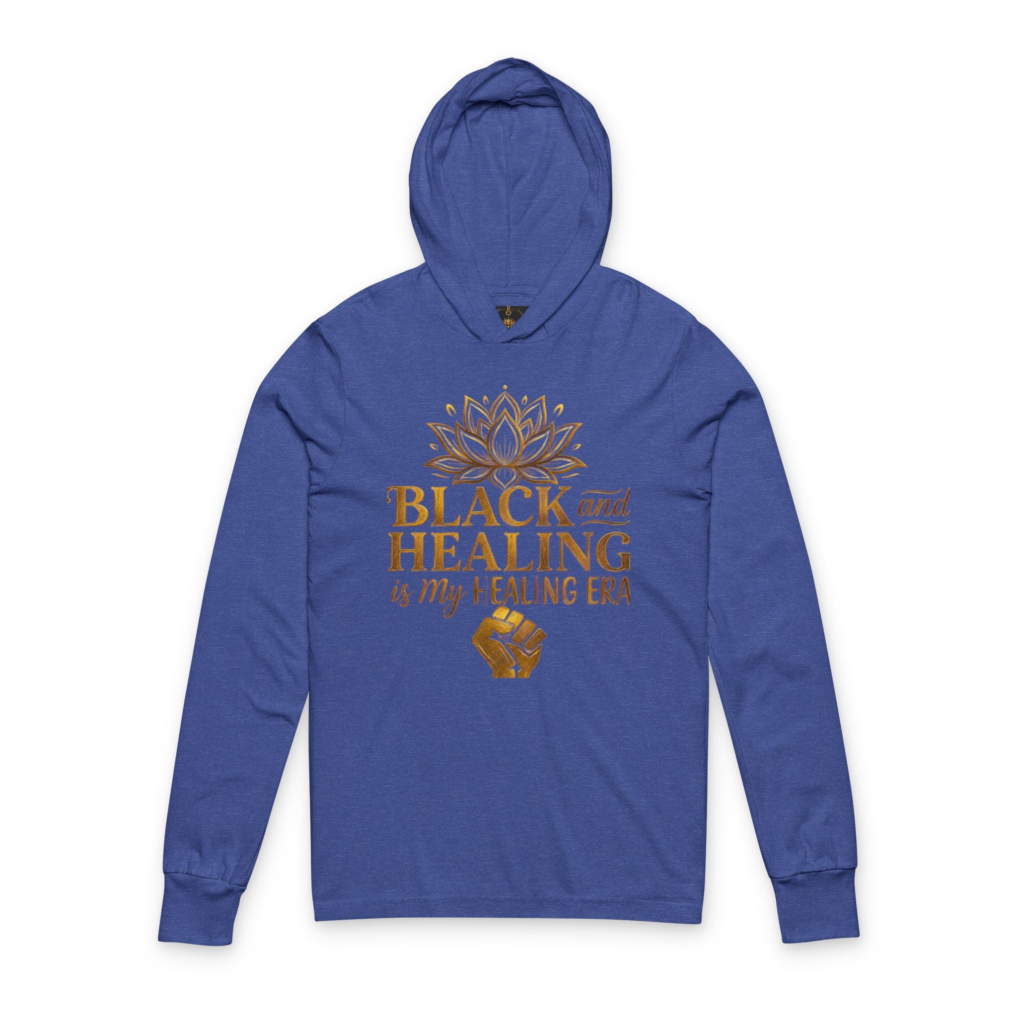 Black and Healing Merch Unisex Hooded Long Sleeve Tee