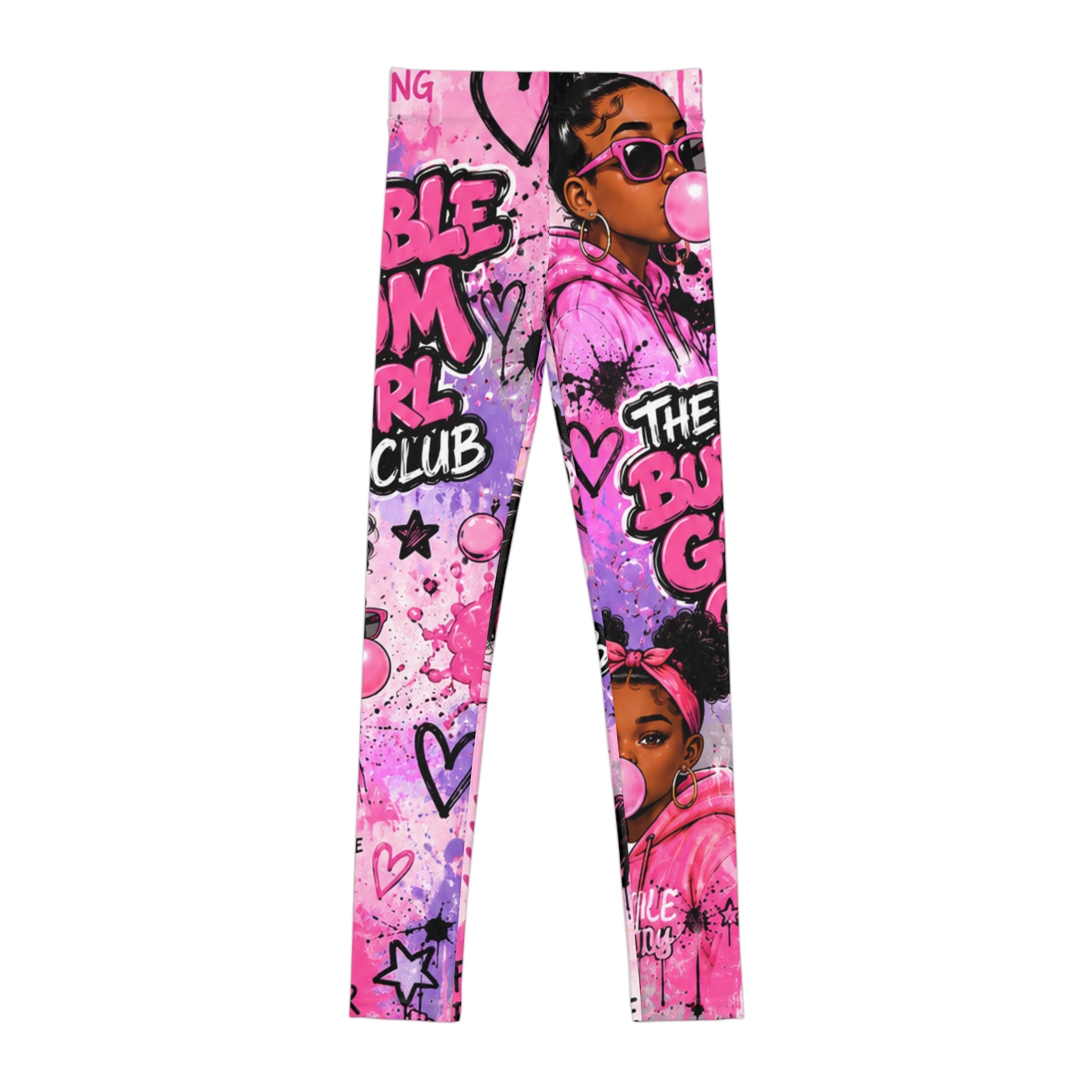 The Bubble Gum Girl Club Youth Leggings (AOP)