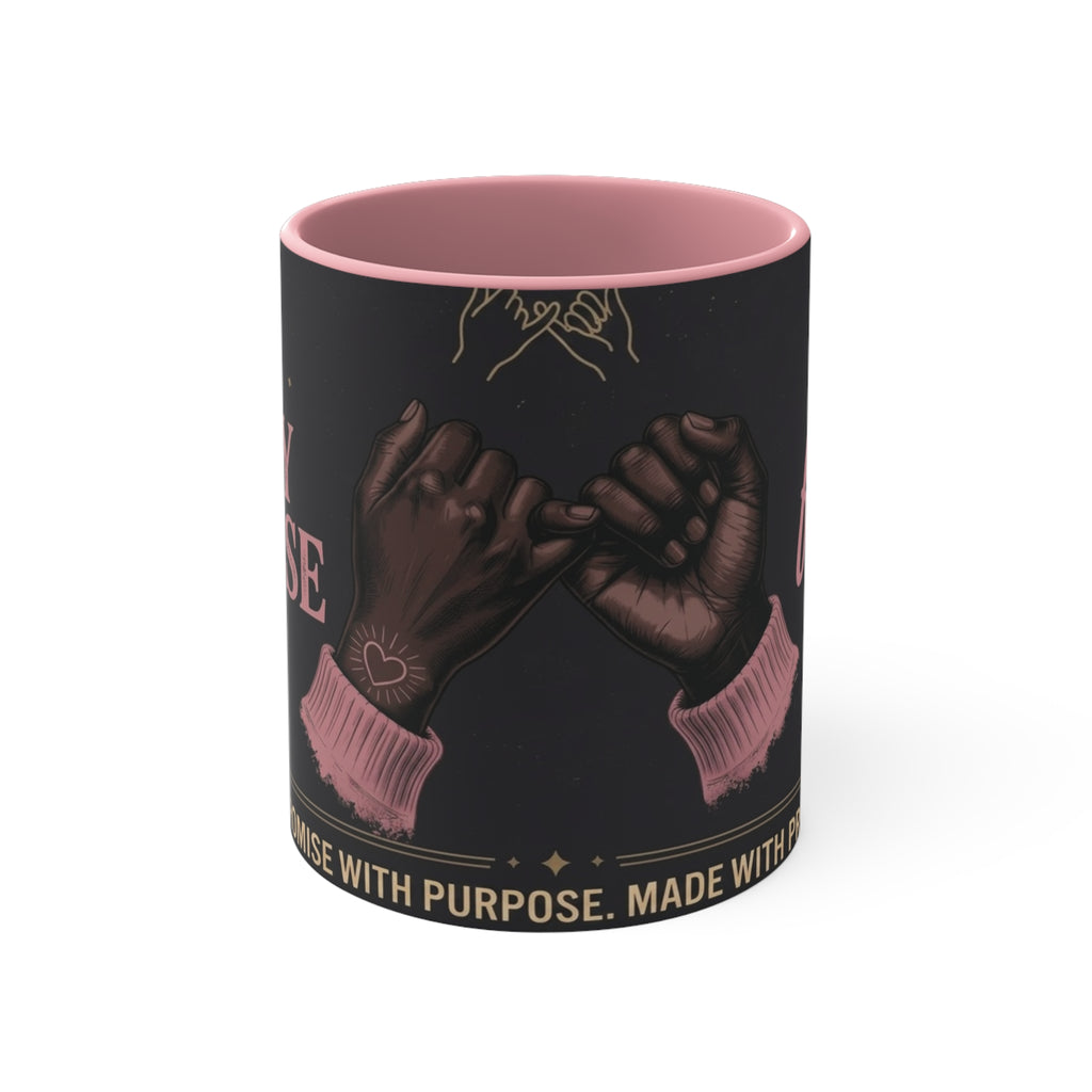 Pinky Promise Collection Colorful Accent Mugs, 11oz