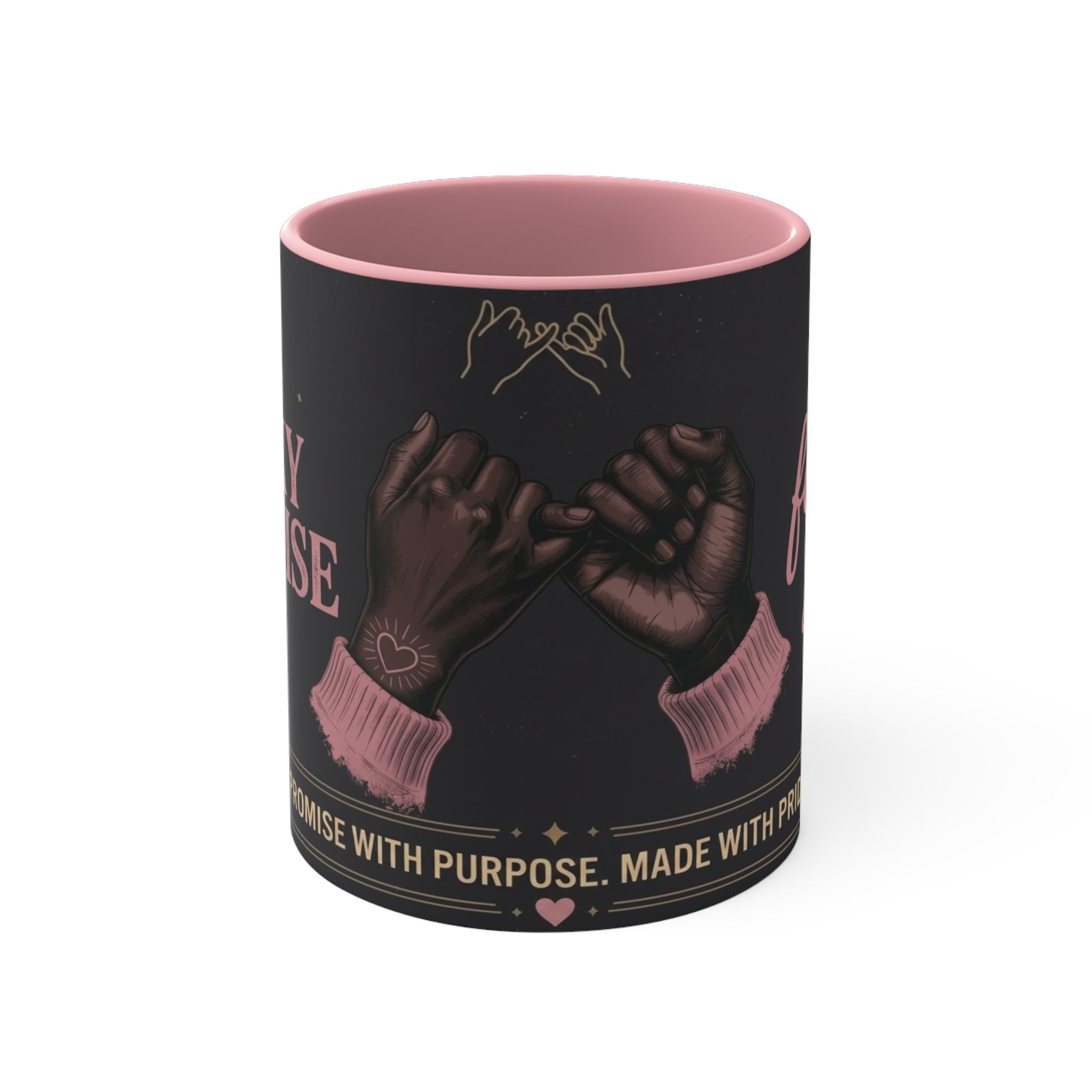 Pinky Promise Collection Colorful Accent Mugs, 11oz