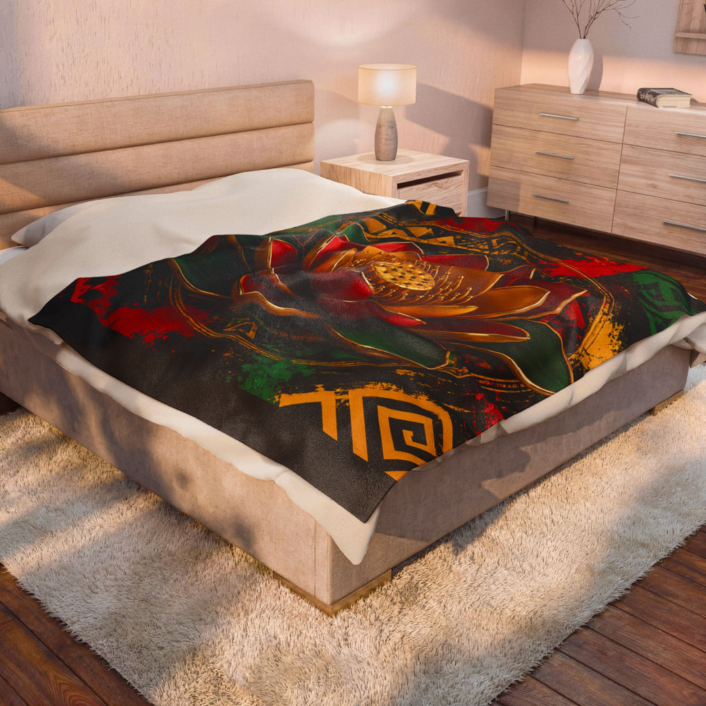 The Lotus Velveteen Blanket