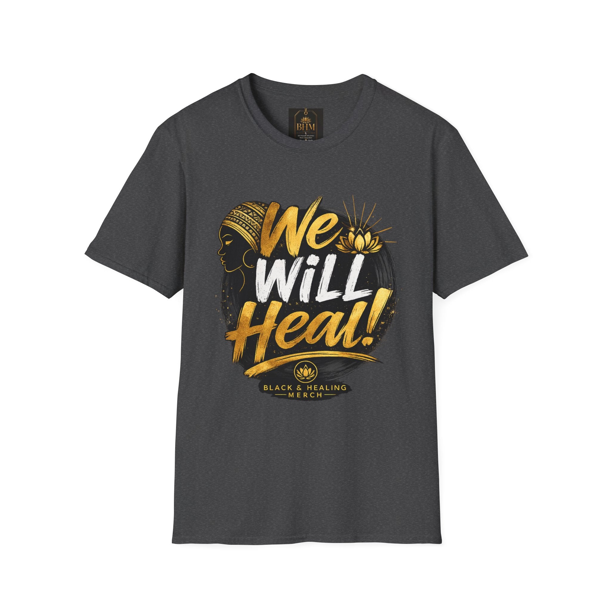 BHM We Will Heal Unisex Softstyle T-Shirt