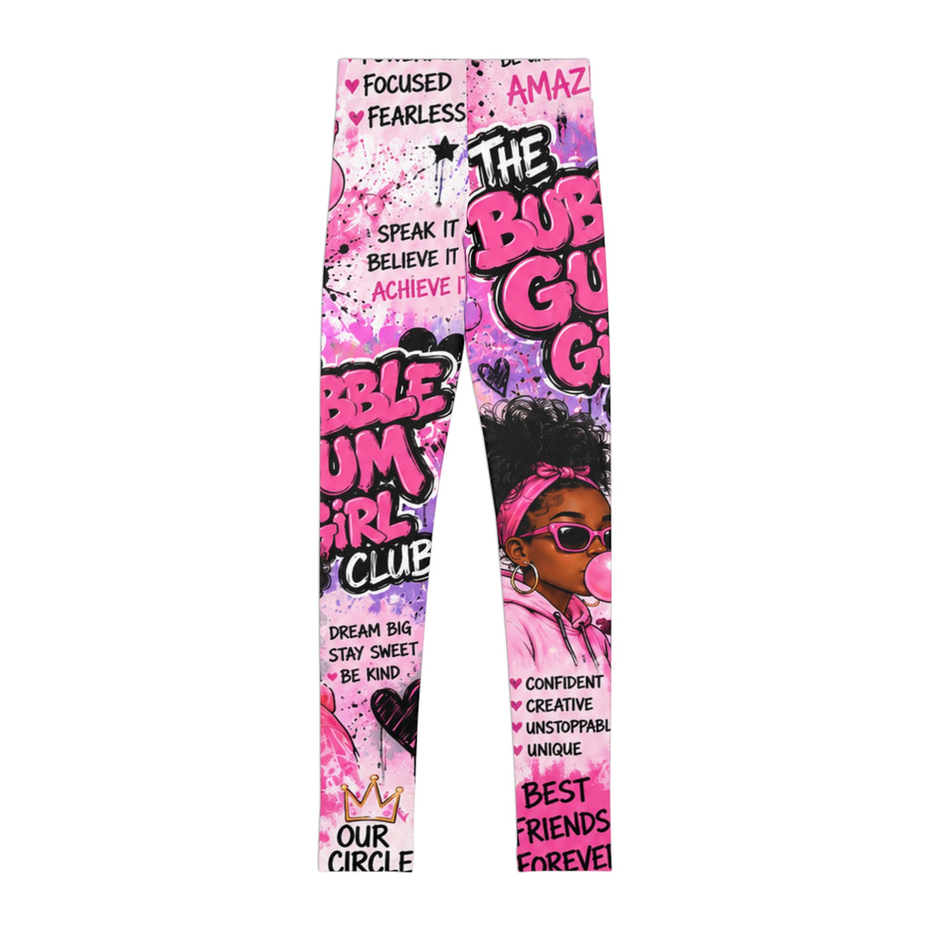 The Bubble Gum Girl Club Youth Leggings (AOP)