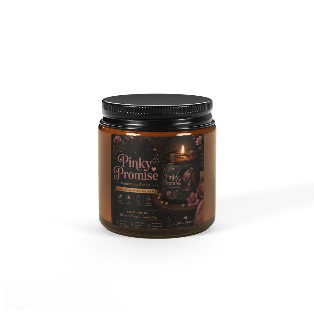 Pinky Promise Scented Soy Candle (Multi-Size, Amber Jar)