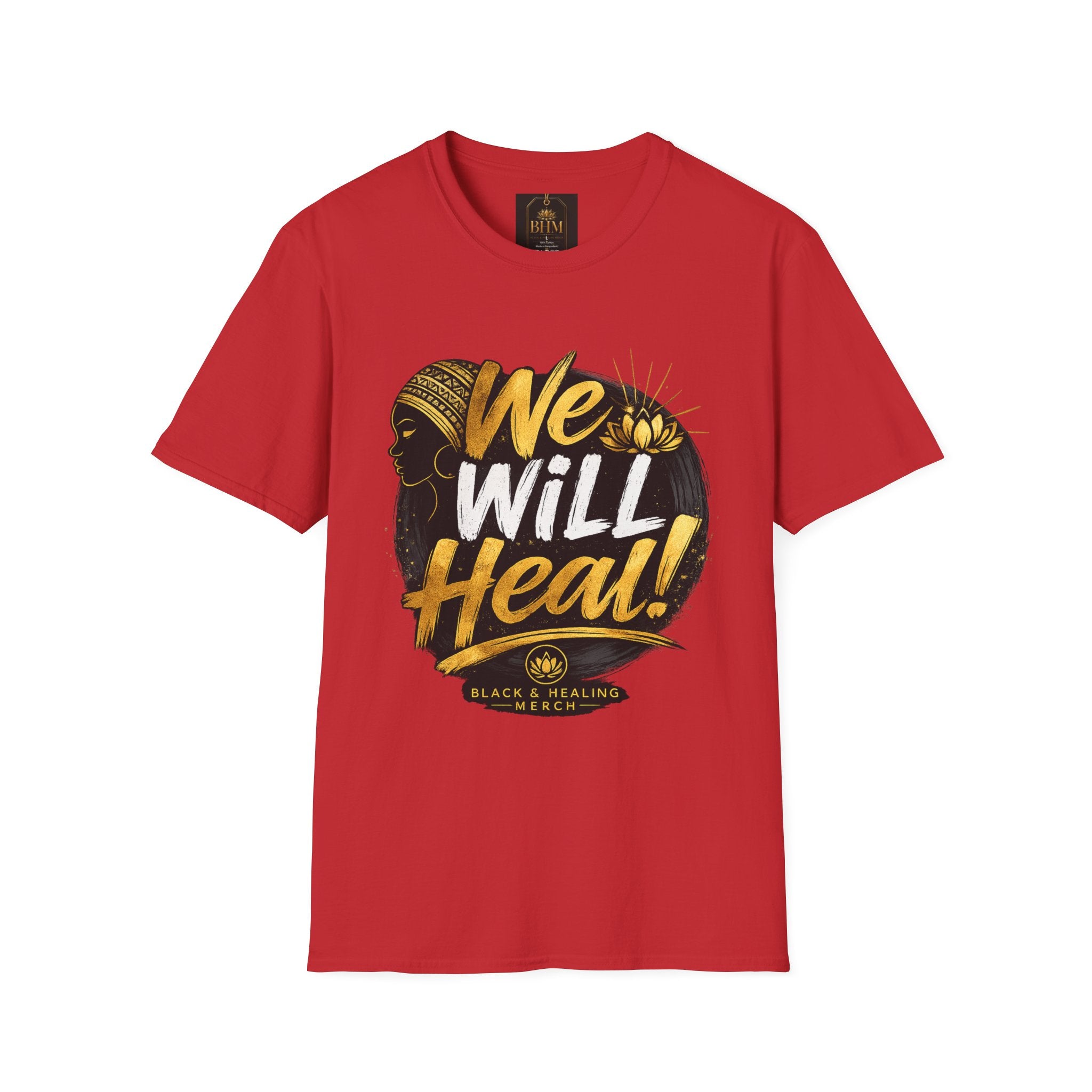 BHM We Will Heal Unisex Softstyle T-Shirt