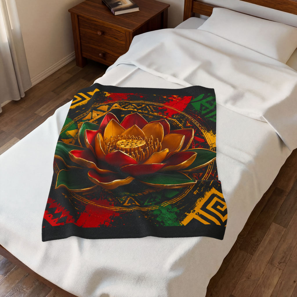 The Lotus Velveteen Blanket