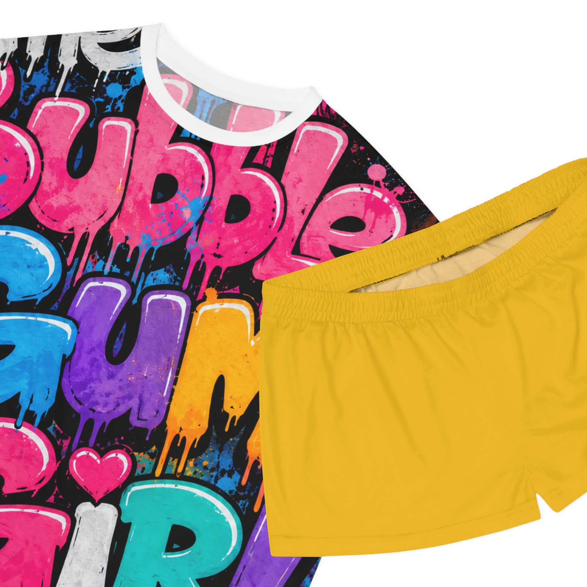The Bubble Gum Girl Pajama Short Set